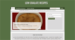 Desktop Screenshot of lowoxalaterecipes.com