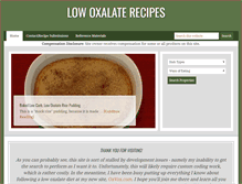 Tablet Screenshot of lowoxalaterecipes.com